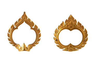 Silver frames frame thai art on white background