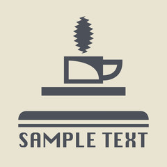 Coffee cup icon or sign, vector illustration