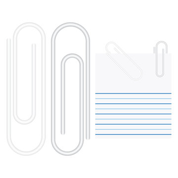 Paper clip on isolated white background