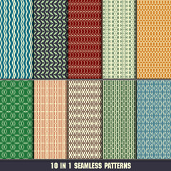 collection of fabric seamless patterns for making wallpapers
