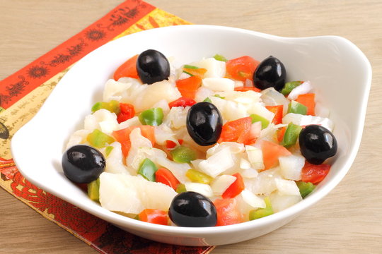 Cod salad, ensalada de bacalao. Esqueixada