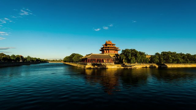 The turret of the Forbidden City in the day,Beijing,China