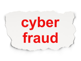 Security concept: Cyber Fraud on Paper background
