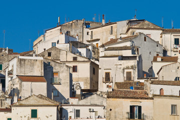 Fototapeta na wymiar Panoramiczny widok z Rodos Garganico. Apulia. Włochy.