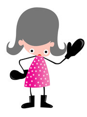 Cute cartoon people man and woman