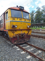 Fototapeta premium Old diesel locomotive