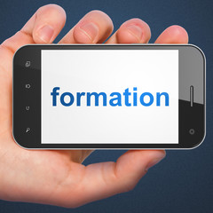 Education concept: Formation on smartphone