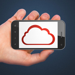 Cloud technology concept: Cloud on smartphone