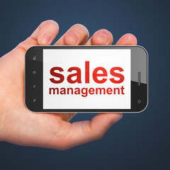 Marketing concept: Sales Management on smartphone