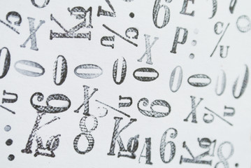 Vintage letters texture background