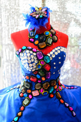 Partial views of beautiful typical thai dress