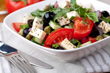 vegetable salad with feta cheese