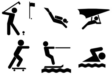 Sportifs en 6 ic&ocirc;nes