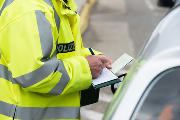 Polizeikontrolle - Strafzettel