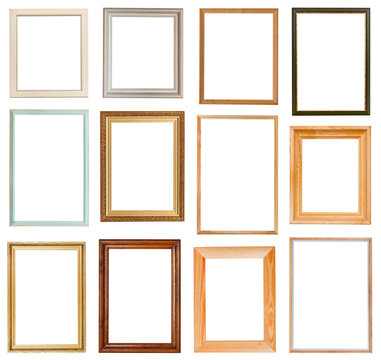 set of vertical picture frames
