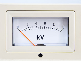 Close-up of an needle voltmeter