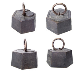 10-kg iron weight isolated on white backgrounds