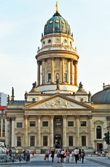 Obraz premium Berlino, Chiesa dei Tedeschi (deutscher dom) a Gendarmenmarkt