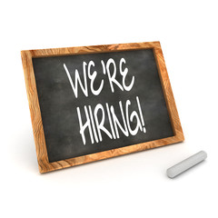 Fototapeta premium Blackboard We're Hiring