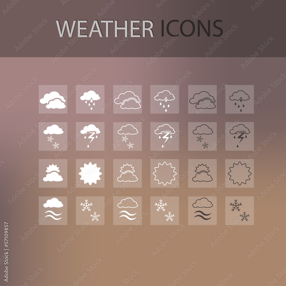 Canvas Prints weather web icons