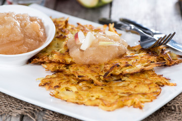 Portion of Homemade Potato Fritters