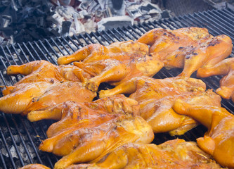 Grilled chicken on the stove.