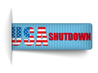 Government Shutdown USA Closed Banners.