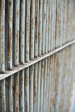Rusty prison bars