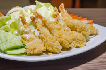 fried shrimp salad
