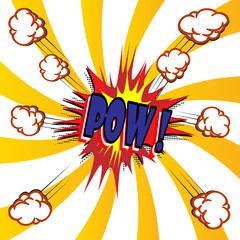 Comic book explosion vector illustration background
