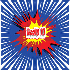 Comic book explosion vector illustration background