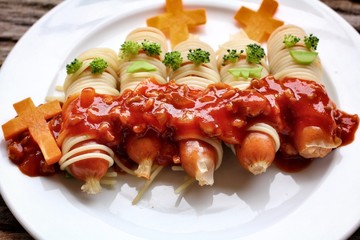 Spaghetti food in halloween