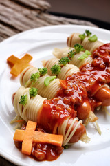 Spaghetti food in halloween