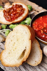 Spaghetti and tomato sauce