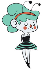 Cute Girl in Bee Costume