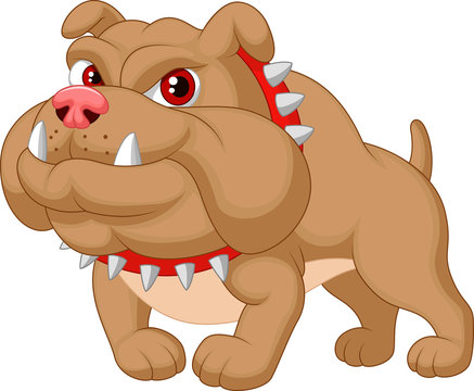 Illustration of bulldog cartoon