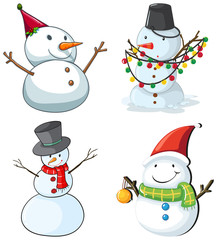 Four snowmen