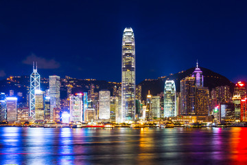 Obraz premium Hong Kong skyline at night
