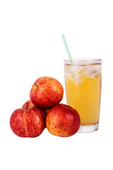 juice and an apple