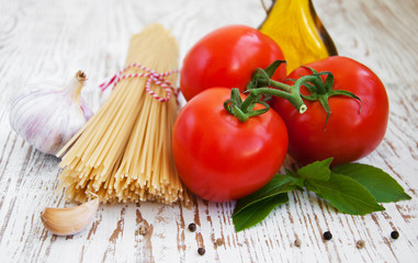 Ingredients for an Italian meal