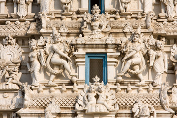 Fototapeta na wymiar Szczegóły hinduistów Boga w świątyni, Puszkar, Radżastan, Indie.