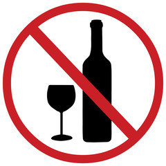 vector sign: no alcohol