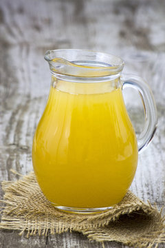 fruit juice in a cruet
