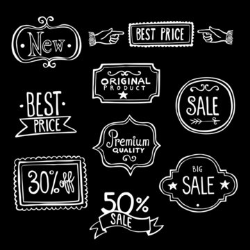 Vintage Sales Labels - Doodles