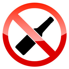 No alcohol vector sign