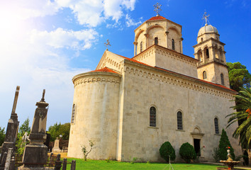 Amazing view of Savina monastery in Herceg Novi