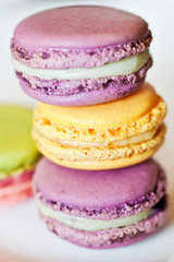 French macaroons. Dessert