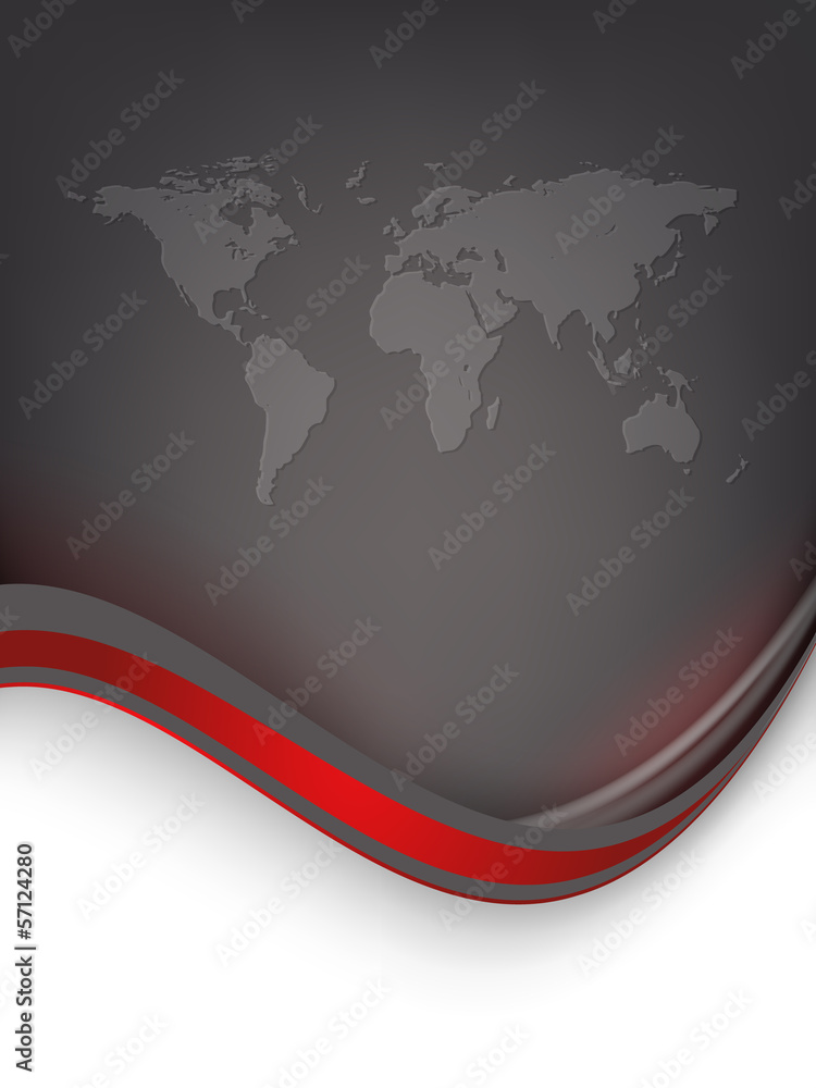 Poster vector background with world map