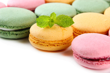 Gentle macaroons close-up