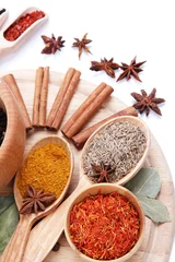 Foto op Canvas Various spices and herbs close up © Africa Studio